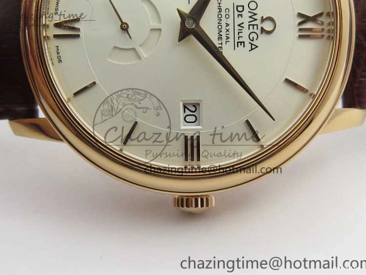 0422 De Ville Prestige Real PR RG ZF 1:1 Best Edition White Dial on Brown Leather Strap MIYOTA HighPerformance 7939